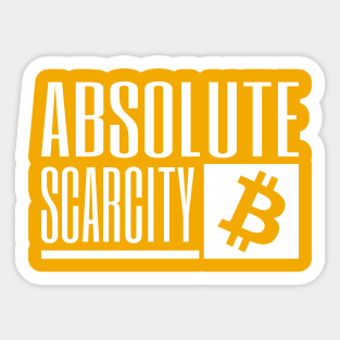 Bitcoin Absolute Scarcity - white Sticker